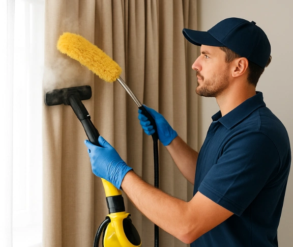 Trusted blind cleaning technician Matty Curtain Cleaning mitchelton QLD
