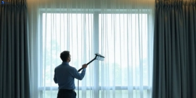 Commercial curtain steam cleaning service mitchelton hotels offices