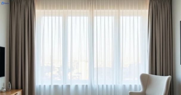 Freshly steam cleaned curtains in mitchelton QLD